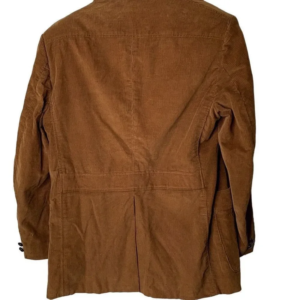 Vintage 70s 80s Union Made Cowboy Western Lee Corduroy brown blazer jacket size